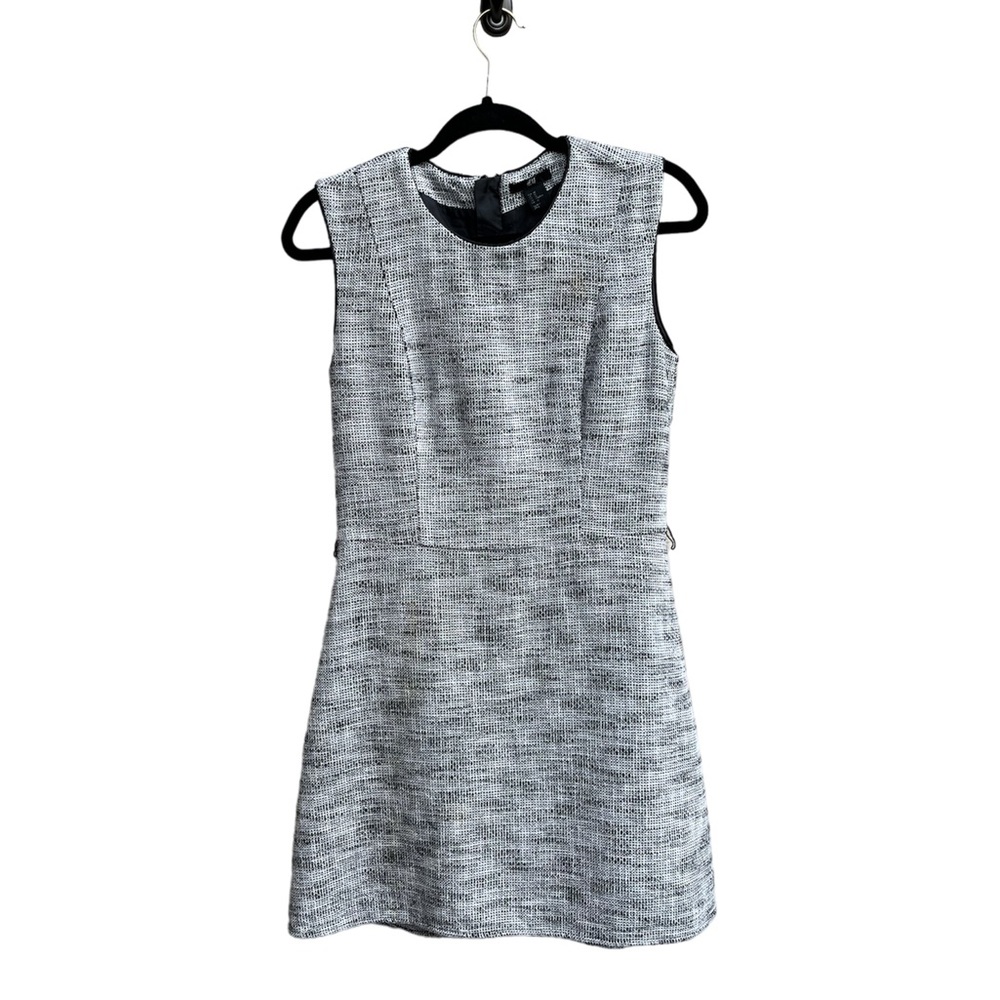 H&M Sleeveless Black & White Tweed Dress